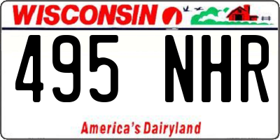 WI license plate 495NHR