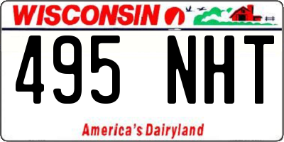 WI license plate 495NHT