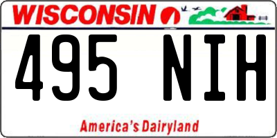 WI license plate 495NIH