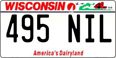 WI license plate 495NIL