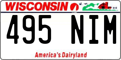 WI license plate 495NIM