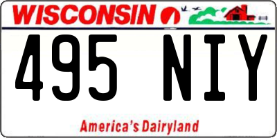 WI license plate 495NIY