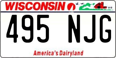 WI license plate 495NJG