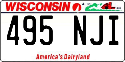 WI license plate 495NJI