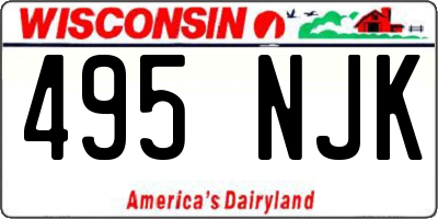 WI license plate 495NJK
