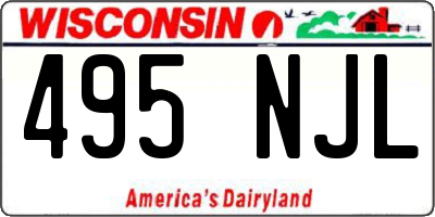WI license plate 495NJL