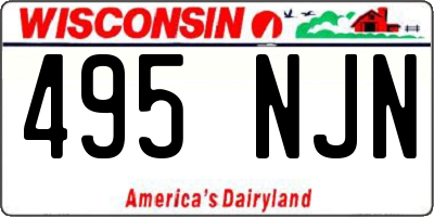 WI license plate 495NJN