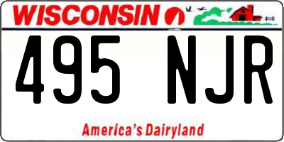 WI license plate 495NJR