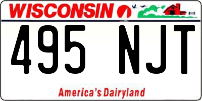 WI license plate 495NJT