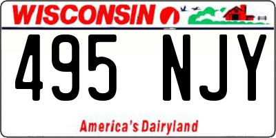 WI license plate 495NJY