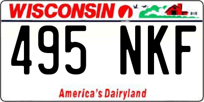 WI license plate 495NKF