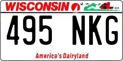 WI license plate 495NKG