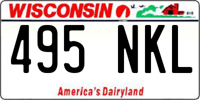 WI license plate 495NKL