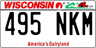 WI license plate 495NKM
