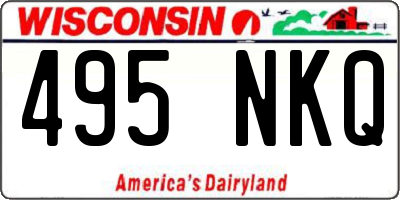 WI license plate 495NKQ