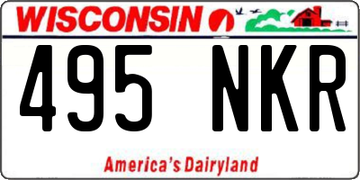 WI license plate 495NKR