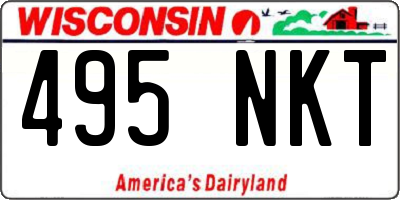 WI license plate 495NKT