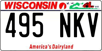 WI license plate 495NKV
