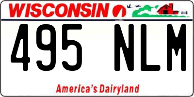 WI license plate 495NLM