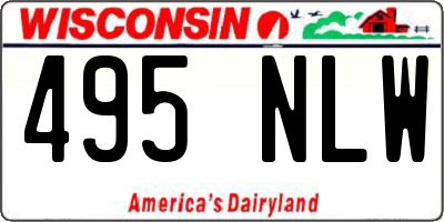 WI license plate 495NLW