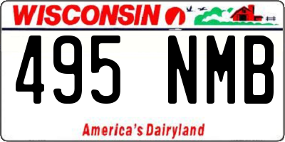 WI license plate 495NMB