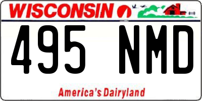 WI license plate 495NMD