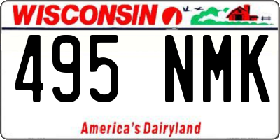 WI license plate 495NMK