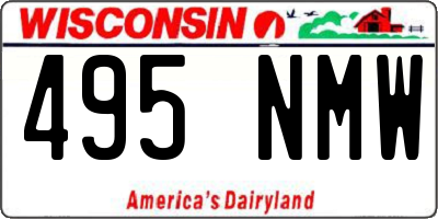WI license plate 495NMW