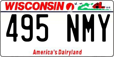 WI license plate 495NMY