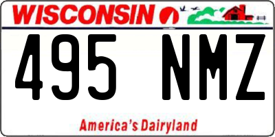 WI license plate 495NMZ
