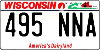 WI license plate 495NNA