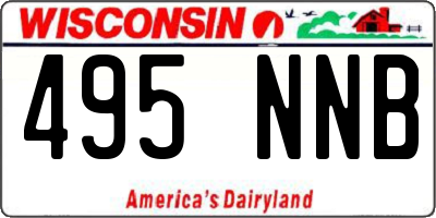 WI license plate 495NNB