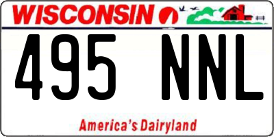 WI license plate 495NNL