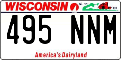 WI license plate 495NNM