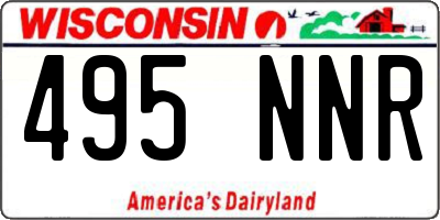 WI license plate 495NNR