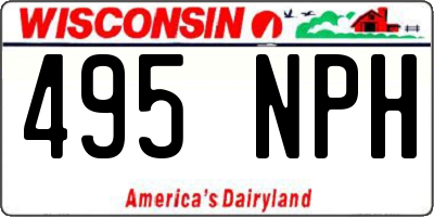 WI license plate 495NPH