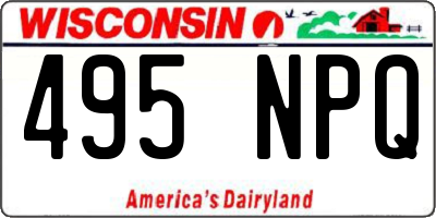 WI license plate 495NPQ