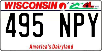 WI license plate 495NPY