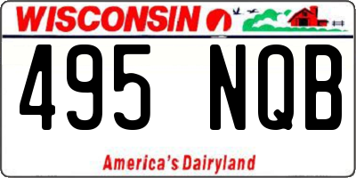 WI license plate 495NQB