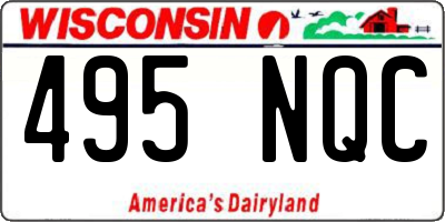 WI license plate 495NQC