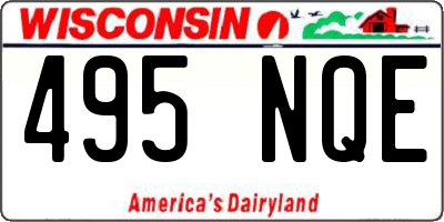 WI license plate 495NQE