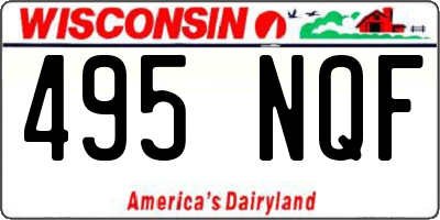 WI license plate 495NQF