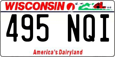 WI license plate 495NQI