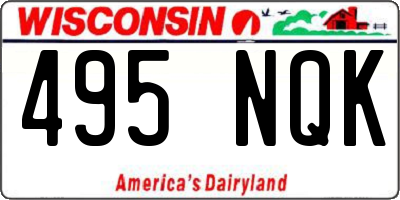 WI license plate 495NQK