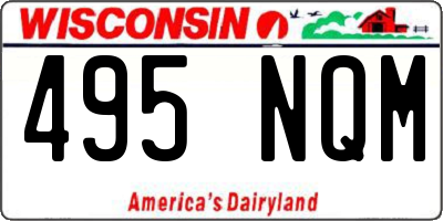 WI license plate 495NQM