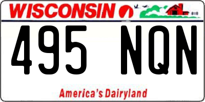WI license plate 495NQN