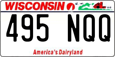 WI license plate 495NQQ