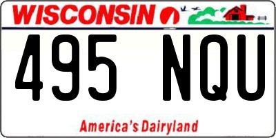 WI license plate 495NQU