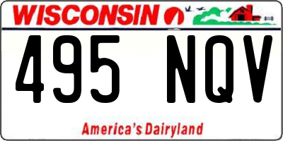 WI license plate 495NQV