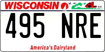 WI license plate 495NRE